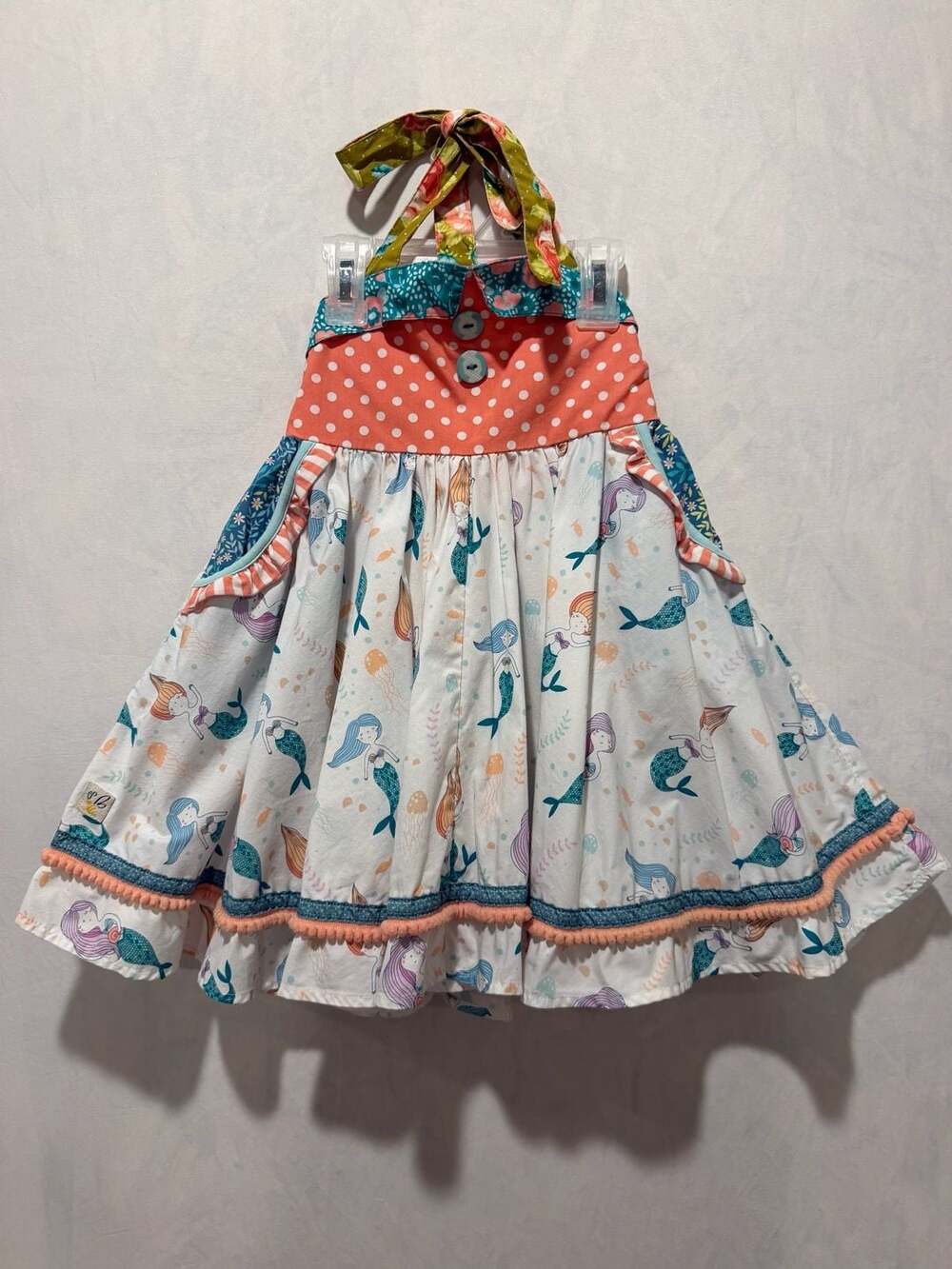 Wildflowers Mermaid Print Halter Knot Dress